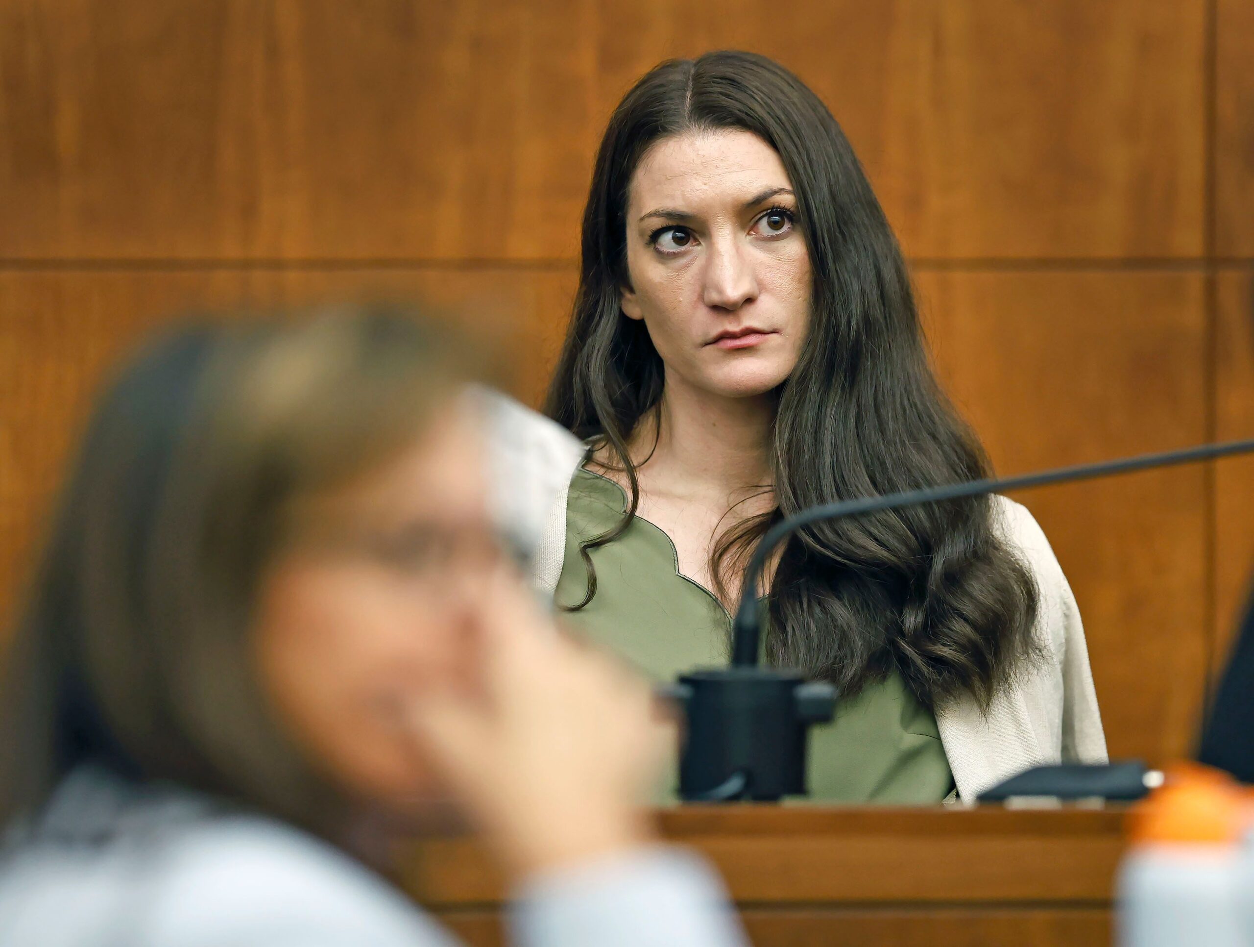 <i>Greg Derr/Pool/The Patriot Ledger via CNN Newsource</i><br/>Defense attorney Kevin Reddington talks with Lindsay Clancy after a jury question on September 3