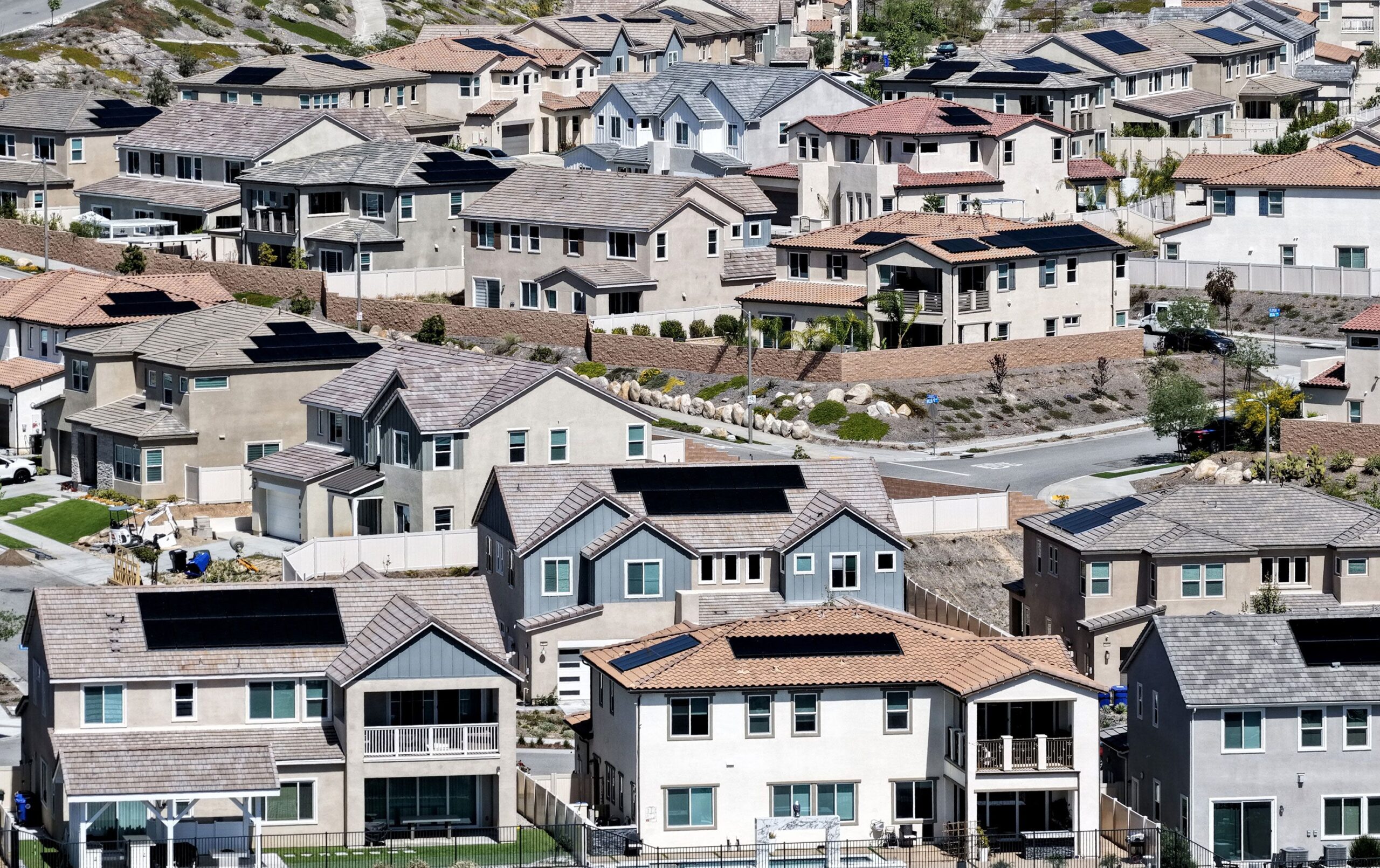 <i>Mario Tama/Getty Images via CNN Newsource</i><br/>Pictured is a housing development in Santa Clarita