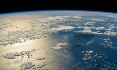 The Pacific Ocean and Hawaiian Islands are seen from the orbiting International Space Station.