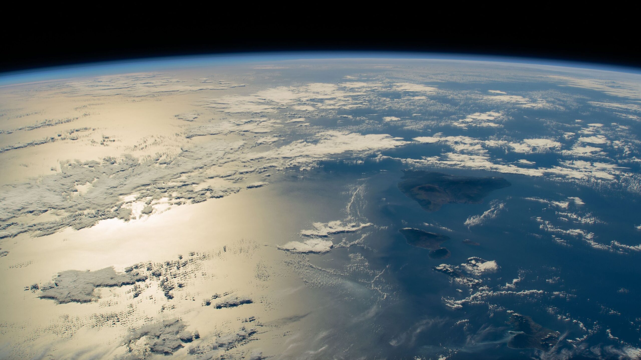 <i>NASA via CNN Newsource</i><br/>The Pacific Ocean and Hawaiian Islands are seen from the orbiting International Space Station.