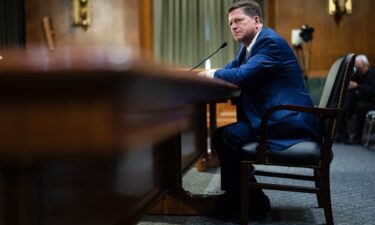 Jay Clayton appears before the Senate Intelligence Committee during his confirmation hearing on Capitol Hill on July 15