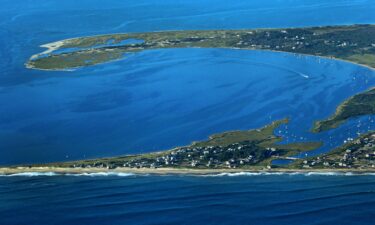 An aerial view of Nantucket
