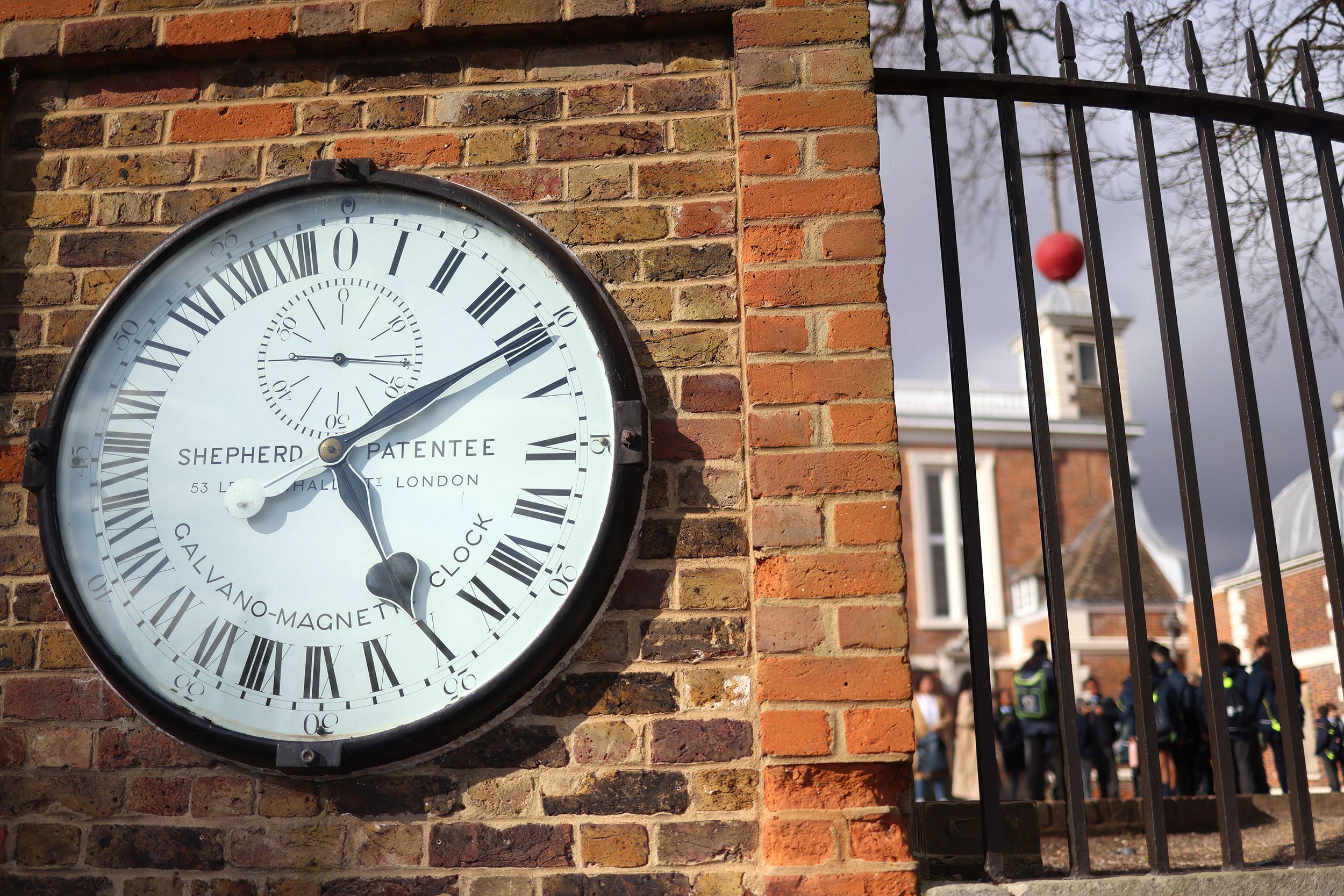 <i>Neil Hall/EPA-EFE/Shutterstock via CNN Newsource</i><br/>The Shepherd Gate Clock at the Royal Observatory Greenwich in London was the first clock to show Greenwich Mean Time