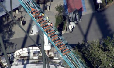 The Goliath roller coaster at Six Flags Over Georgia.