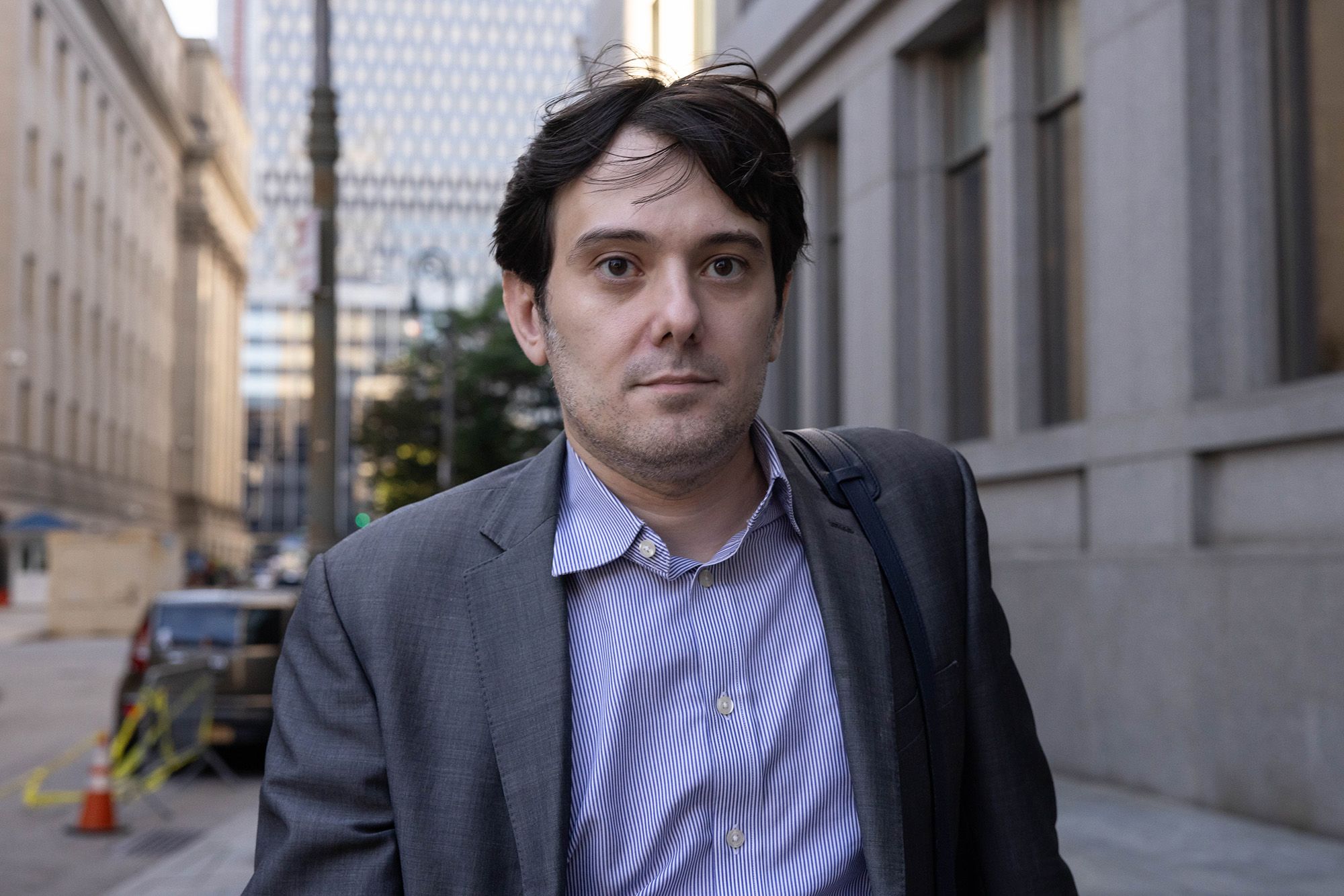 <i>Yuki Iwamura/Bloomberg/Getty Images via CNN Newsource</i><br/>Martin Shkreli exits court in New York on October 4