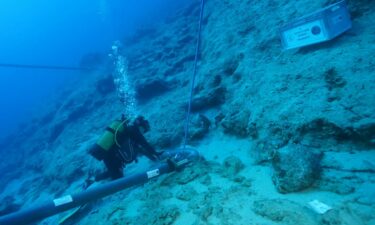 The wreck sits about 100 feet beneath the surface.