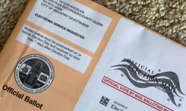 A view of an official ballot on October 7