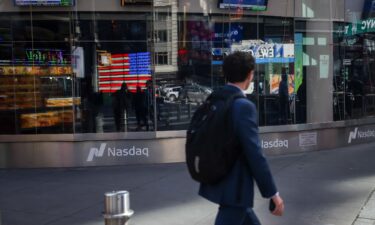Pictured is the Nasdaq MarketSite in New York