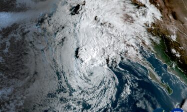 Satellite view of Tropical Storm Rachel on October 10.