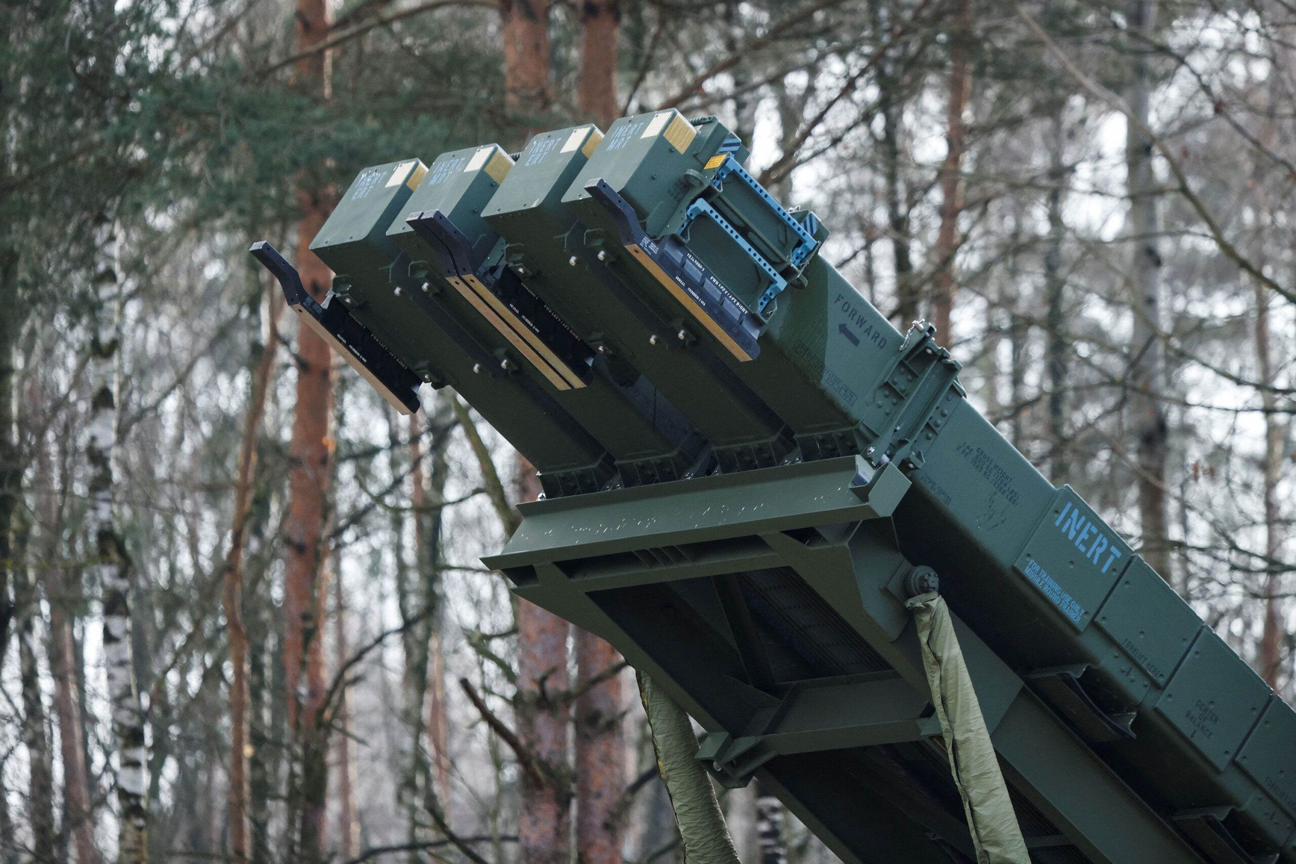 <i>Kuba Stezycki/Reuters/File via CNN Newsource</i><br/>Surface-to-air missile launcher of the Patriot (Wisla) system newly integrated into the Integrated Battle Command System (IBCS) stands at an army base in Sochaczew