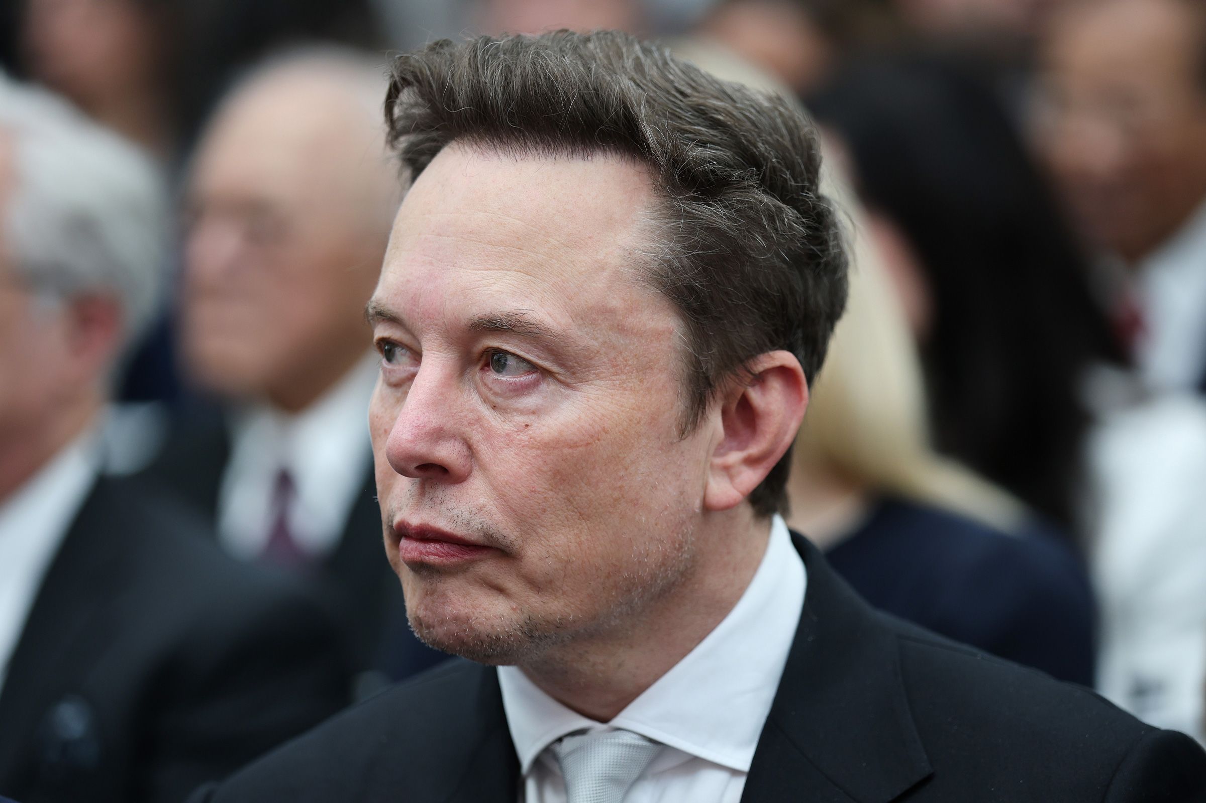 <i>Win McNamee/Getty Images via CNN Newsource</i><br/>Tesla and SpaceX CEO Elon Musk attends the Golden Age of American Innovation Summit at the Institute of Peace on October 08