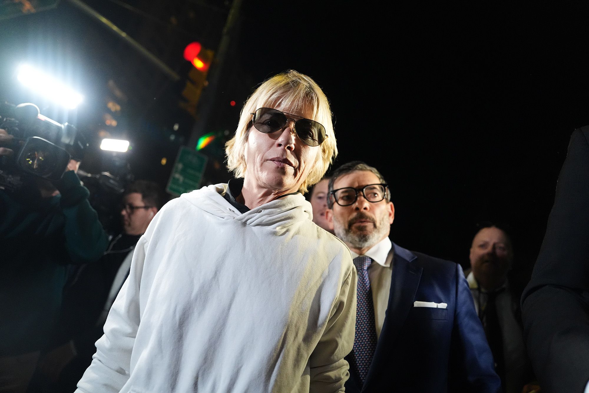 <i>Ryan Murphy/AP via CNN Newsource</i><br/>Selma Blair leaves court on October 12