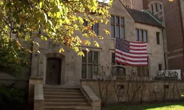 The Alpha Delta Phi fraternity house is seen near the University of Chicago Tuesday
