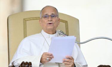 Pope Leo XIV addresses the crowd during the weekly general audience at St. Peter's Square in the Vatican on October 21.