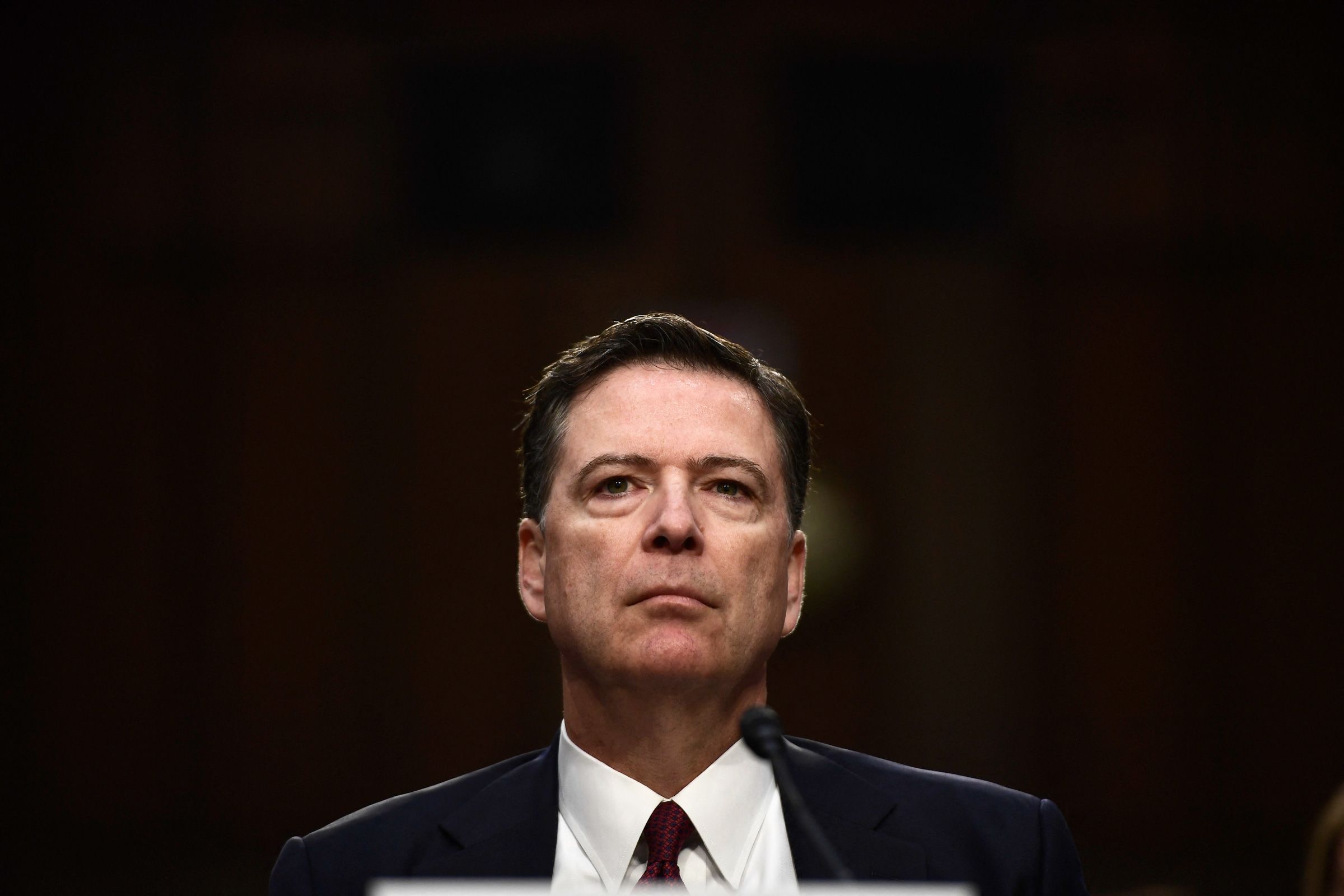 <i>Brendan Smialowski/AFP/Getty Images/File via CNN Newsource</i><br/>Former FBI Director James Comey arrives to testify during a US Senate Select Committee on Intelligence hearing on Capitol Hill in Washington