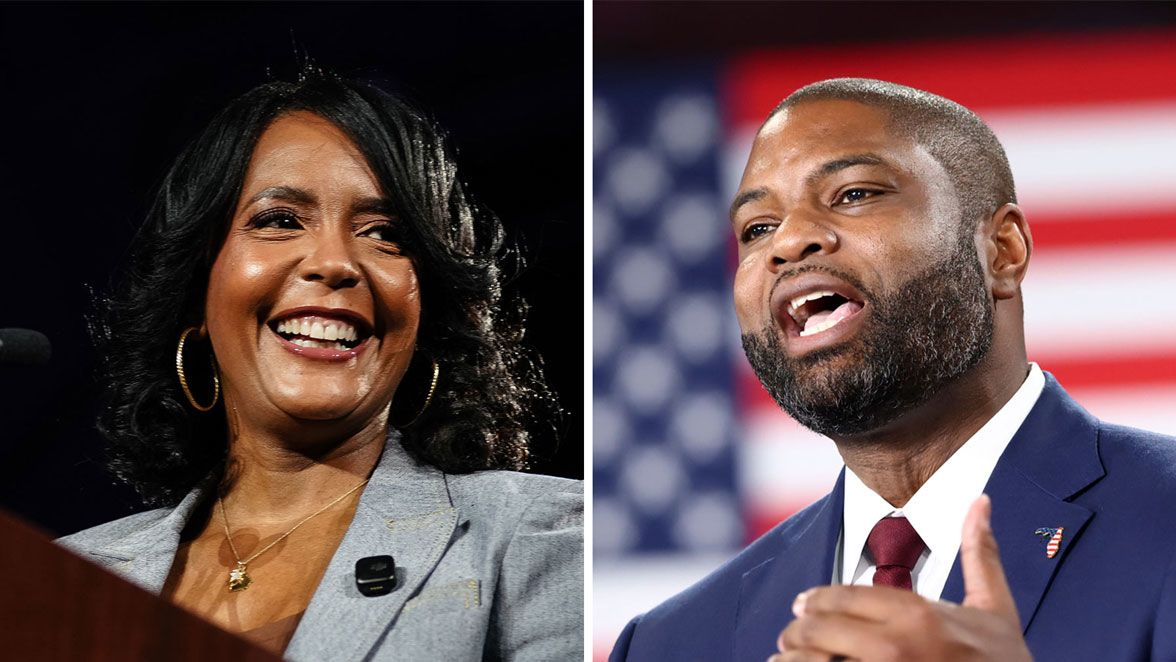 <i>Getty Images via CNN Newsource</i><br/>Georgia Democratic gubernatorial candidate Keisha Lance Bottoms and Republican gubernatorial candidate Rep. Byron Donalds.