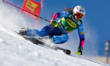 Paula Moltzan skiing
