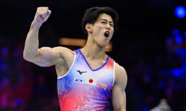 Athletes compete at the 2026 World Gymnastics Championships.
