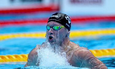 Athletes compete at the World Aquatics Swimming World Cup stop in Baku