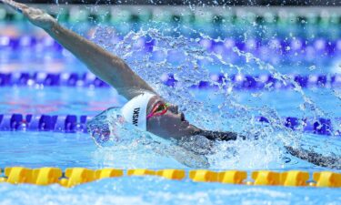 Athletes compete at the World Aquatics Swimming World Cup stop in Baku