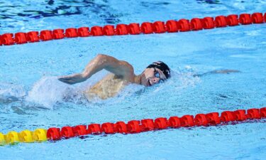 Athletes compete at the World Aquatics Swimming World Cup stop in Baku