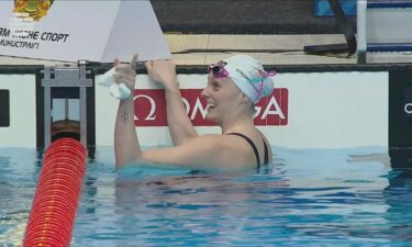 Athletes compete at the World Aquatics Swimming World Cup stop in in Astana